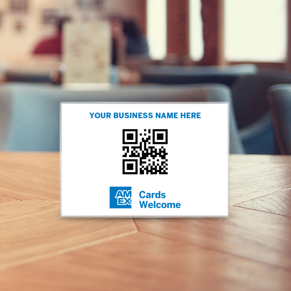 Acrylic QR Code Holder American Express Signs and Supplies Portal