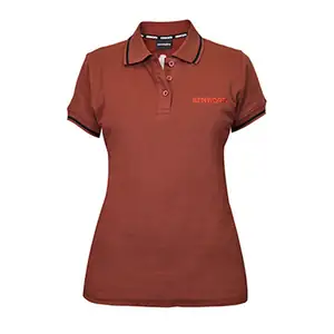 Ladies Cotton Polo Maroon